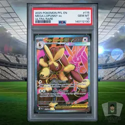 Mega Lopunny EX 2025 Pokemon Phantasmal Flames PFL EN #115/094 PSA 10 GEM MINT - Image 1