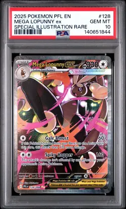 2025 Pokemon Mega Lopunny ex Special Illustration Rare #128/094 PSA 10 - Image 1