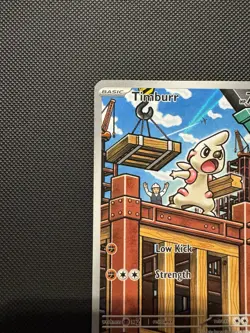 Pokemon TCG Timburr 125/086 SV: Black Bolt Scarlet & Violet Illustration Rare NM - Image 5