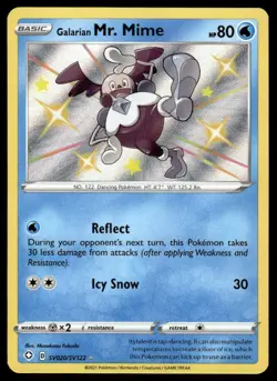 Pokemon TCG Shining Fates: Shiny Vault #SV020/SV122 Galarian Mr. Mime NM - Image 1