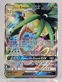 Alolan Exeggutor GX - 74/111 Ultra Rare Crimson Invasion Pokemon TCG Nm-Mint - Image 1
