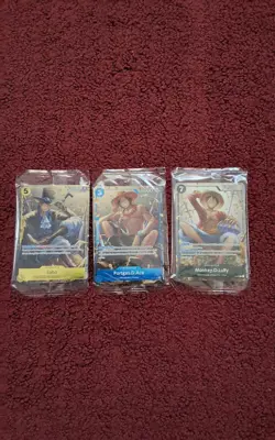 One Piece Sabo P-073 Ace P-074 Luffy P-075 English Tin Set Vol 2 Promo Sealed! - Image 1
