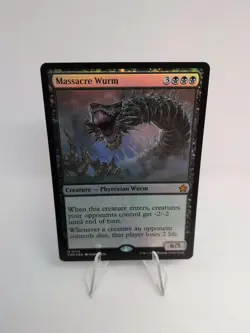 MTG Massacre Wurm Foil 714 Foundations Magic The Gathering - Image 1
