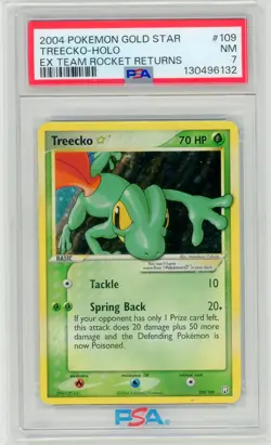 Treecko 2004 Pokemon Team Rocket Returns Gold Star PSA 7 #109 - Image 1