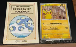 Sealed⚡pokemon x natural history museum jumbo promo card + Booklet - Image 1