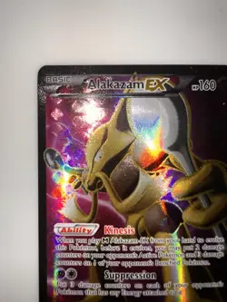 Pokemon Alakazam EX TCG 2016 Holo Full Art Ultra Rare Card 117/124 LP - Image 2