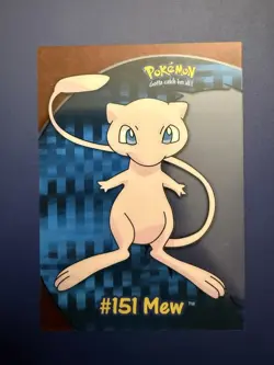 2000 TOPPS POKEMON TV ANIMATION CLEAR CARDS MEW #PC 7 - Image 1