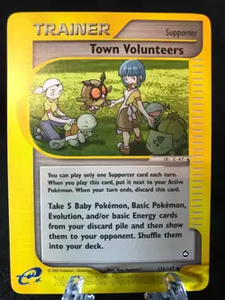 Town Volunteers 136/147 Aquapolis Common Pokemon TCG NM Never Played - Image 1