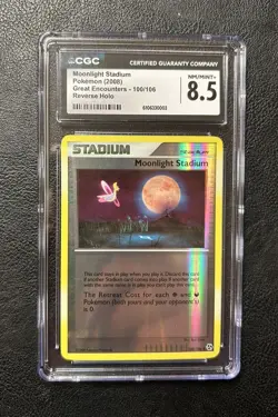REGRADE Pokemon Card Moonlight Stadium Great Encounters Reverse Holo 100 CGC 8.5 - Image 1