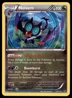 Pokemon TCG Noivern XY - Furious Fists #77 Reverse Holo - Image 1