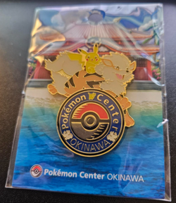 Pokemon Center Okinawa Pin Badge Arcanine & Pikachu - Brand New Sealed - Image 2
