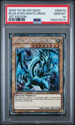 2024 YU-GI-OH! RA03-QUARTER CENTURY BONANZA 1ST ED BLUE-EYES WHITE DRAGON PSA 10 - Image 1