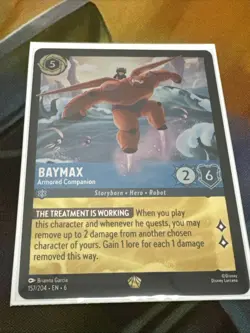 Baymax Armored Companion 157/204 Cold Foil Azurite Sea Disney Lorcana Card - Image 1
