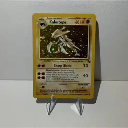 Pokemon Kabutops Fossil Holo Rare Unlimited 9/62 English 1999 60 HP WOTC Card - Image 1