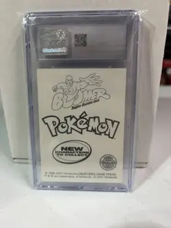 Sentret Pokemon Sticker Cards 2001 Dunkin’ Boomer 161 Foil CGC 9 - Image 2