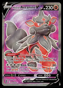 Pokemon Card - Hisuian Arcanine V Silver Tempest 179/195 Ultra Rare - Image 1