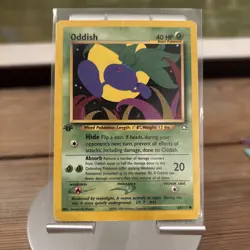 Oddish 68/111 1st Edition Common Neo Genesis Pokemon Card 2000 WOTC First - Image 1