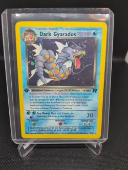 Pokemon TCG Dark Gyarados 1st Edition 8/82 Team Rocket Holo Card Rare - Image 1
