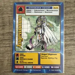 Angewomon BO-16 Digimon Card 2000 Bandai Series 1 Unlimited NM Digi-Battle - Image 1