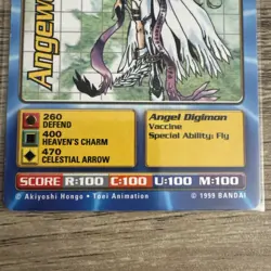 Angewomon BO-16 Digimon Card 2000 Bandai Series 1 Unlimited NM Digi-Battle - Image 3
