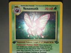 1st Edition Holo Venomoth Card - Ungraded NM - Jungle 13/64 - Wizards WOTC 1999 - Image 4