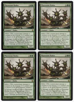 Phyrexian Hydra x4 4x 2011 Mirrodin Besieged PLAYSET Green Rare MTG SP - NM AZ9 - Image 1
