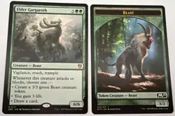 Elder Gargaroth MTG [Aetherdrift Commander] Near Mint (and Beast token) - Image 1