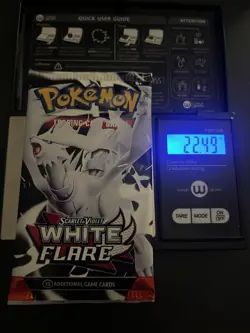 Heavy! 22.49g Pokemon TCG SV10.5 White Flare Booster Pack Sealed! - Image 1