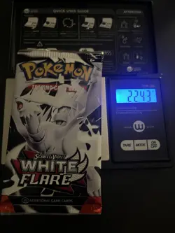 Heavy! 22.43g Pokemon TCG SV10.5 White Flare Booster Pack Sealed! - Image 1