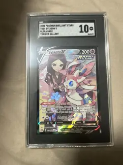 Sylveon V TG14 SGC 10 Brilliant Stars 2022 Mint Sword and Shield Pokemon - Image 1