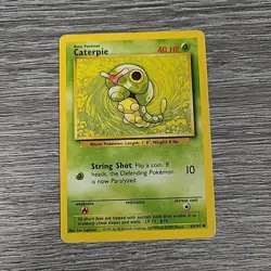 CATERPIE 45/102 Common Base Set WOTC 1999 Pokemon TCG MP - Image 1