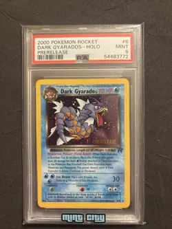 MINT VINTAGE PRERELEASE Dark Gyarados HOLO! PSA 9 2000 Pokemon Team Rocket #8/82 - Image 3