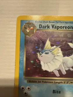 Dark Vaporeon 9/110 Legendary Collection Holo HP Pokemon TCG WOTC 2002 English - Image 3