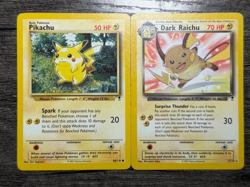 POKEMON 2 NONHOLO DARK RAICHU 7/110 RARE+ PIKACHU 86/110 LEGENDARY COLLECTION LP - Image 1