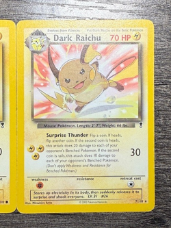 POKEMON 2 NONHOLO DARK RAICHU 7/110 RARE+ PIKACHU 86/110 LEGENDARY COLLECTION LP - Image 2