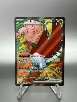 Pokemon TCG Ethan's Ho-Oh EX Ultra Rare Full Art Destined Rivals 209/182 - Image 1