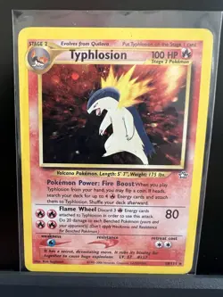 Pokemon Typhlosion Neo Genesis Holo Rare 100HP Unlimited 18/111 English - Image 1