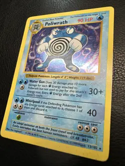 Poliwrath Base Set Shadowless Holo Rare 13/102 Vintage 1999 WOTC Pokemon TCG - Image 4