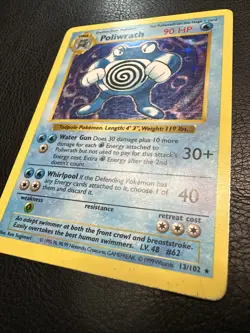 Poliwrath Base Set Shadowless Holo Rare 13/102 Vintage 1999 WOTC Pokemon TCG - Image 5