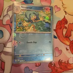 Pokemon TCG Simipour 018/086 Master Ball Pattern SV10.5: Black Bolt MINT/NM - Image 1