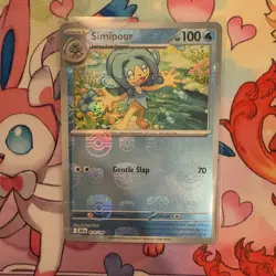 Pokemon TCG Simipour 018/086 Master Ball Pattern SV10.5: Black Bolt MINT/NM - Image 2