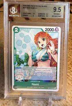 2025 One Piece NAMI Royal Blood UC OP10-033 ~ BGS 9.5 Gem Mint - Image 1