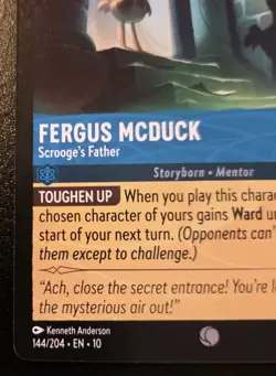 Fergus McDuck - Scrooge's Father 144/204 Common Whispers In The Well Lorcana TCG - Image 4