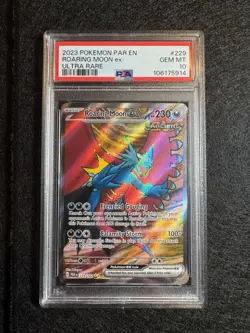 2023 Pokemon Par en Roaring Moon EX Ultra Rare Card #229 PSA 10 - Image 1