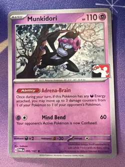 Pokemon Munkidori 095/167 Prize Pack Series Cards Non-Holo Pack Fresh - NM - Image 1