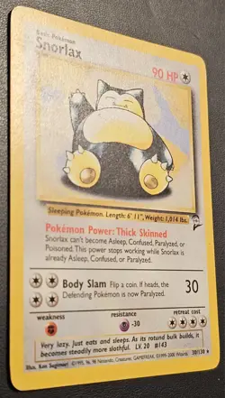 Snorlax 30/130 - LP - Base Set 2 - Vintage Pokemon Card - Image 3