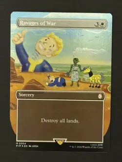 Magic The Gathering Ravages Of War Borderless Universes Beyond: Fallout Foil - Image 1