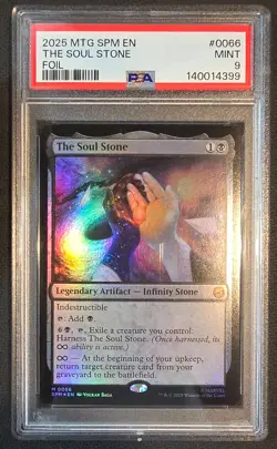 MTG Marvel's Spider-Man The Soul Stone Foil 0066 Mythic PSA 9 - Image 1
