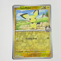 Ethan's Pichu 071/182 Common Reverse Holo Card Destined Rivals Pokemon TCG NM - Image 1
