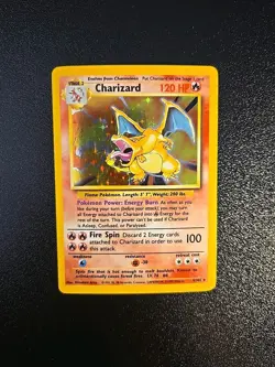 Pokemon TCG Charizard Base Set Holo Unlimited Rare 4/102 - Image 1